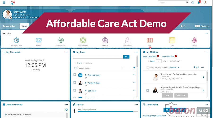 Affordable Care Act Software Demo Video