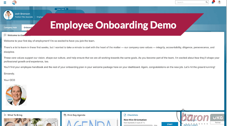Employee Onboarding Demo Video