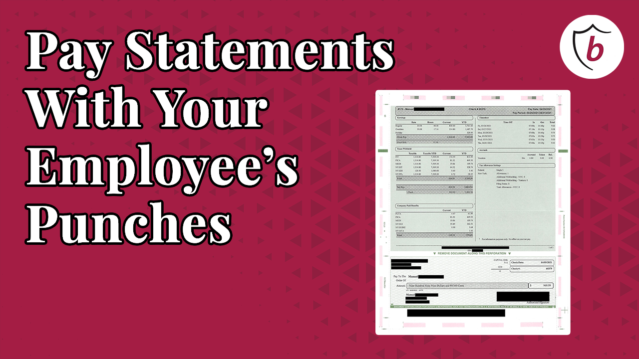 Pay Statements With Your Employee Punches title with screenshot